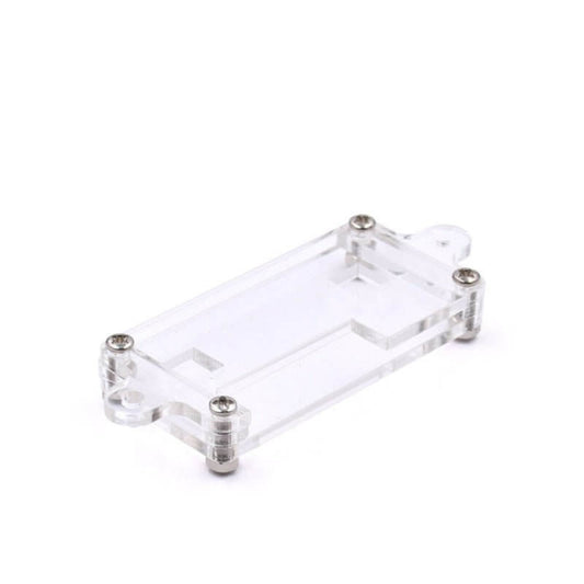 Clear acrylic protective case for BBC Micro:bit, designed for optimum fit and visibility of components.