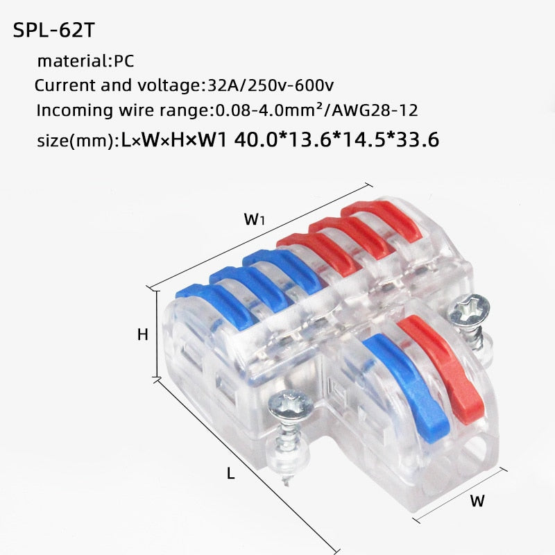 2 in 4/6 out Quick Splice Wire Connectors
