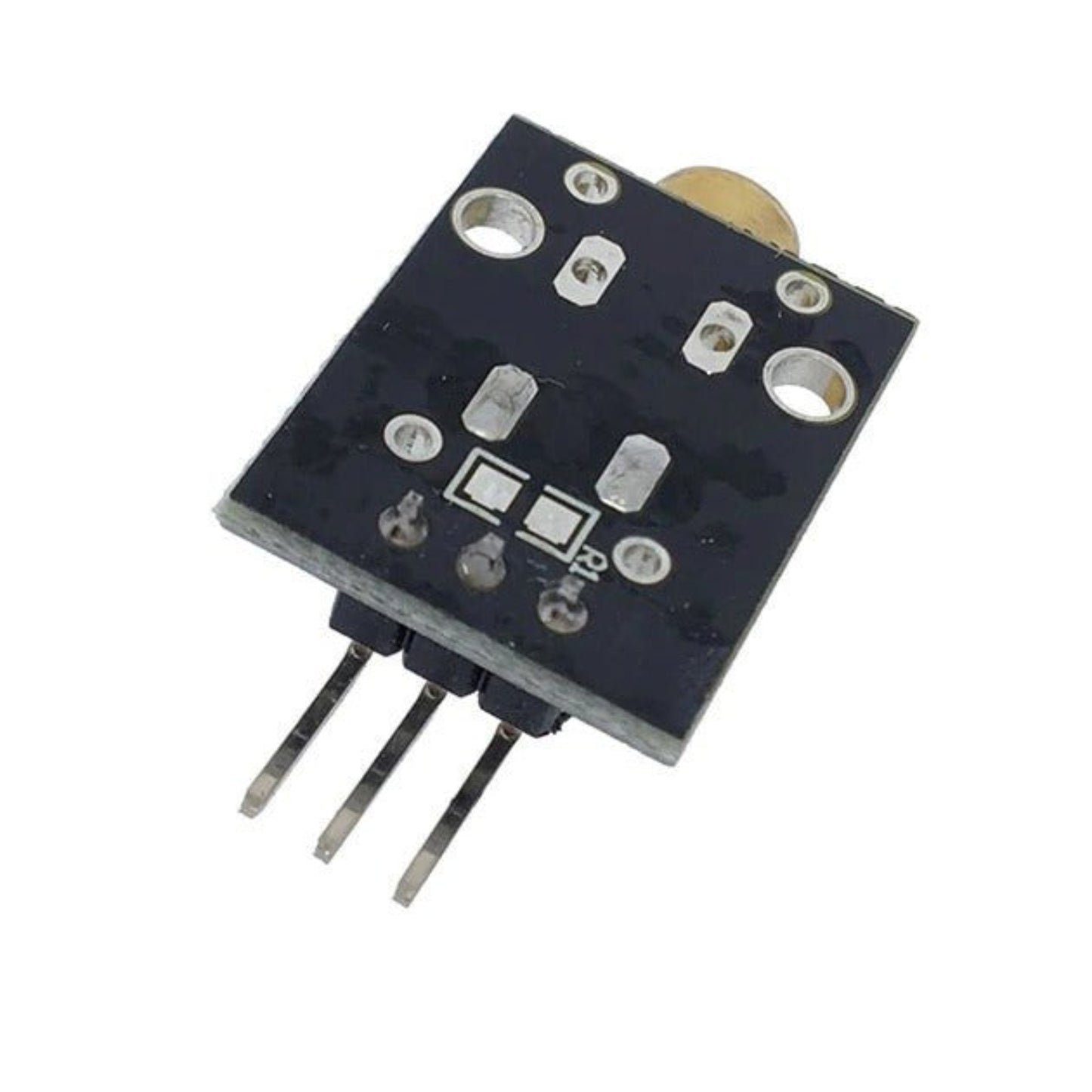 KY-008 650nm Laser Sensor Module with 5V output, 3 pins for Arduino, featuring a fixed bolt hole for easy installation.