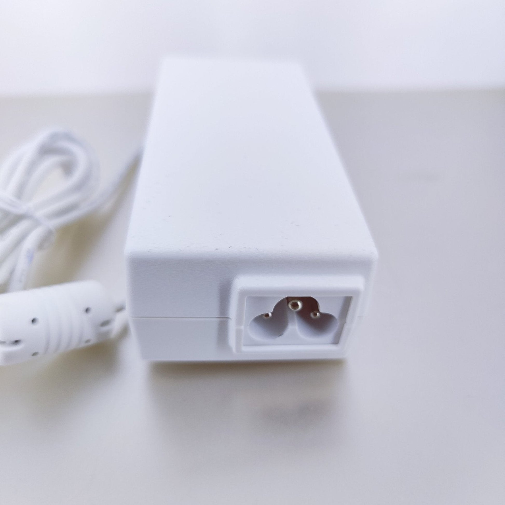 Rear view of the LG Monitor Power Supply DA-48F19 showing the 2-prong AC inlet.