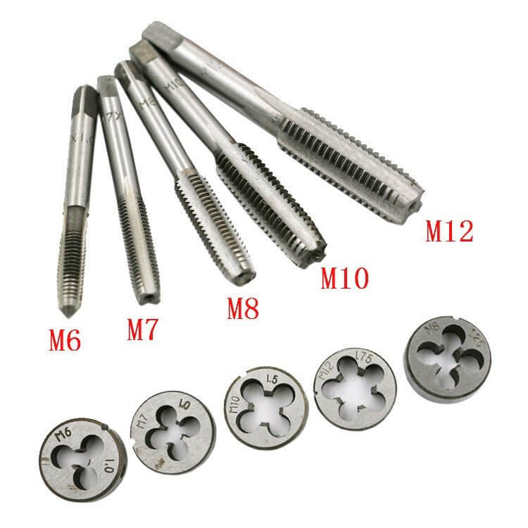 12 - Pc High Carbon Steel Tap and Die Set - Metric Thread Repair Tools - Sun Cheong Computer Company Limited