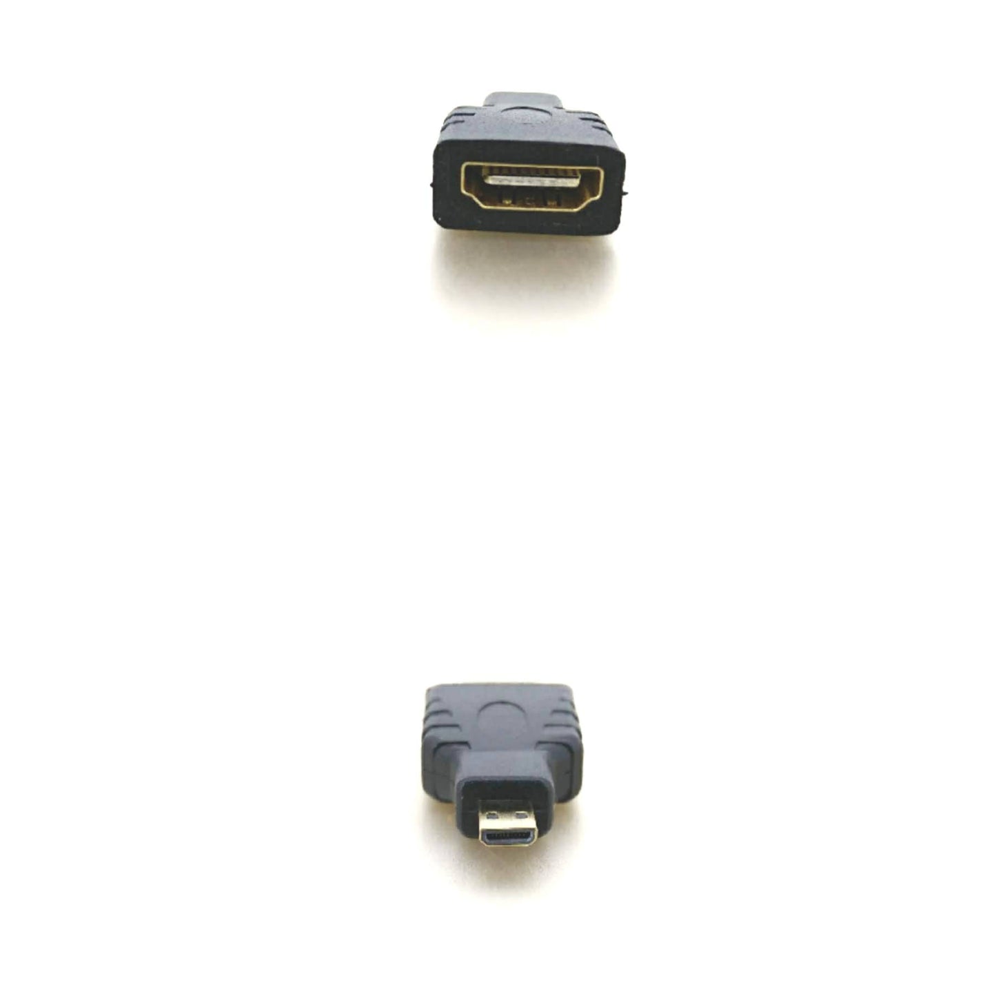 Micro HDMI (Type D) to HDMI (Type A) Adapter showcasing both ends for seamless device connectivity.
