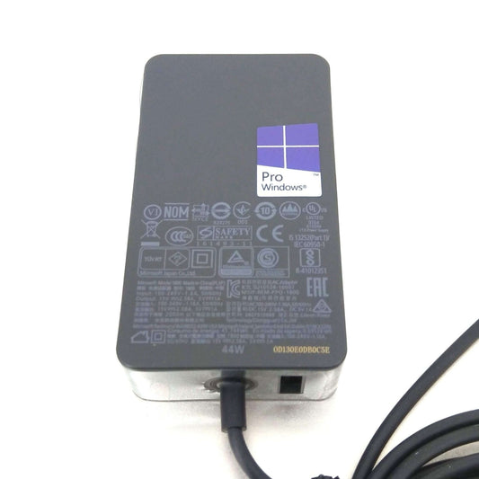 Microsoft Surface Pro power adapter with 15V 2.58A output for reliable charging.