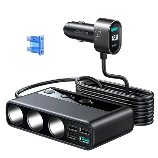 Joyroom Multi - port Car Cigarette Lighter 5 USB PORTS + 1 Type - c port - Sun Cheong Computer Company Limited
