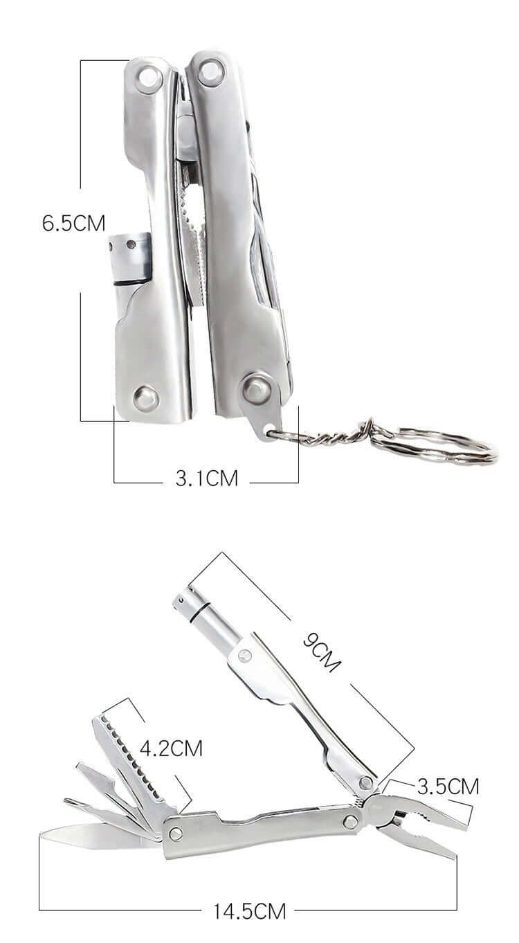 Multitool Keychain Plier Portable Multi - function Plier Tool with LED Light - Sun Cheong Computer Company Limited