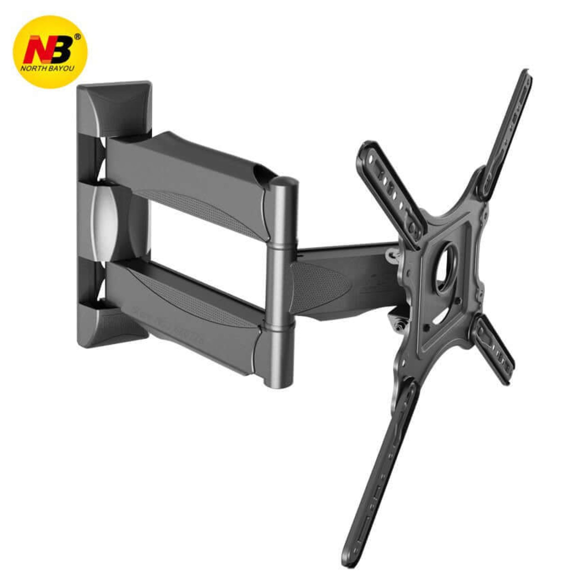 NB P4 full motion TV wall mount for 32"-55" flat panel LED LCD TVs, featuring adjustable tilt and swivel.