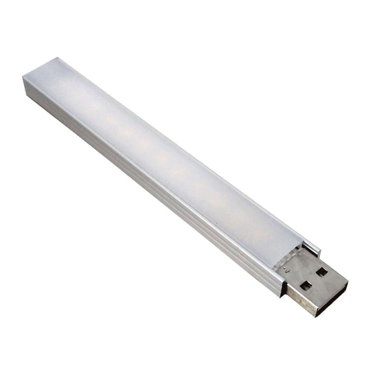 Portable USB stick LED light with dimmable touch switch and dual color features, ideal for workspace and travel.