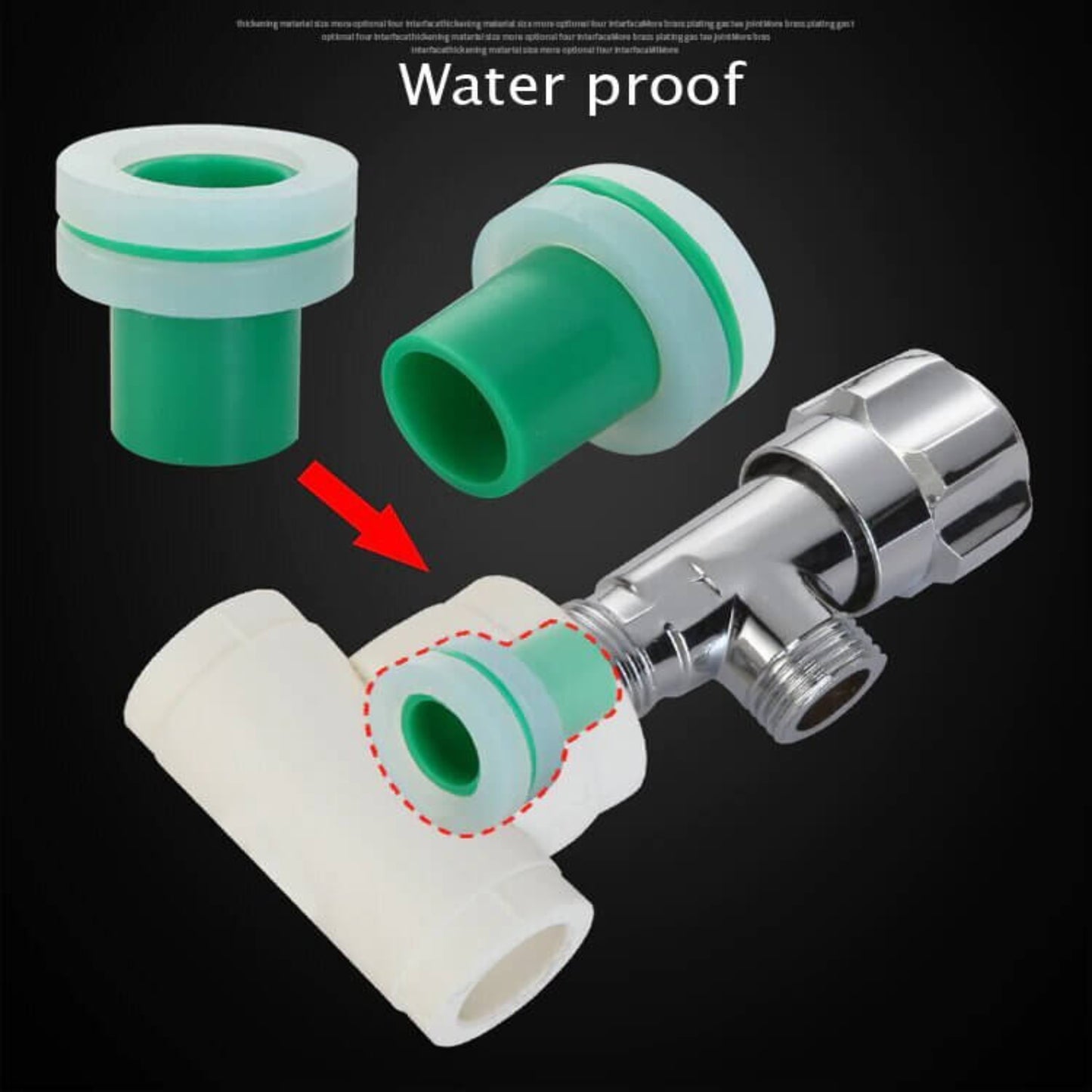 12pcs quick connector for pipe featuring ABS material, 1/2" BSP thread fittings, green color, leak-proof sealing rings.
