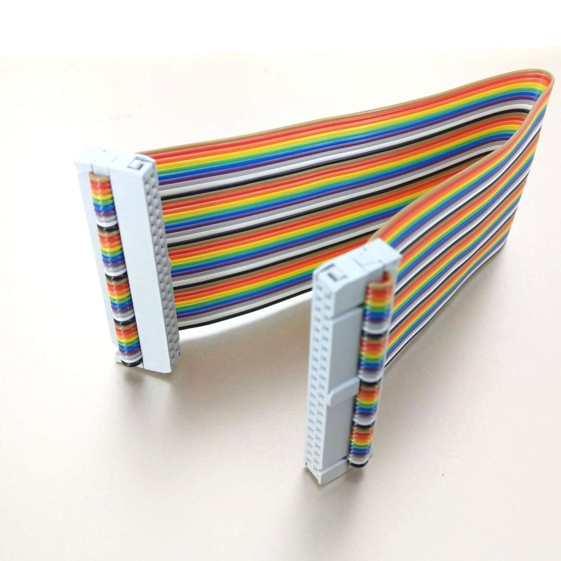 40-Pin GPIO Rainbow Ribbon Cable for Raspberry Pi, perfect for prototyping and extending GPIO connections.