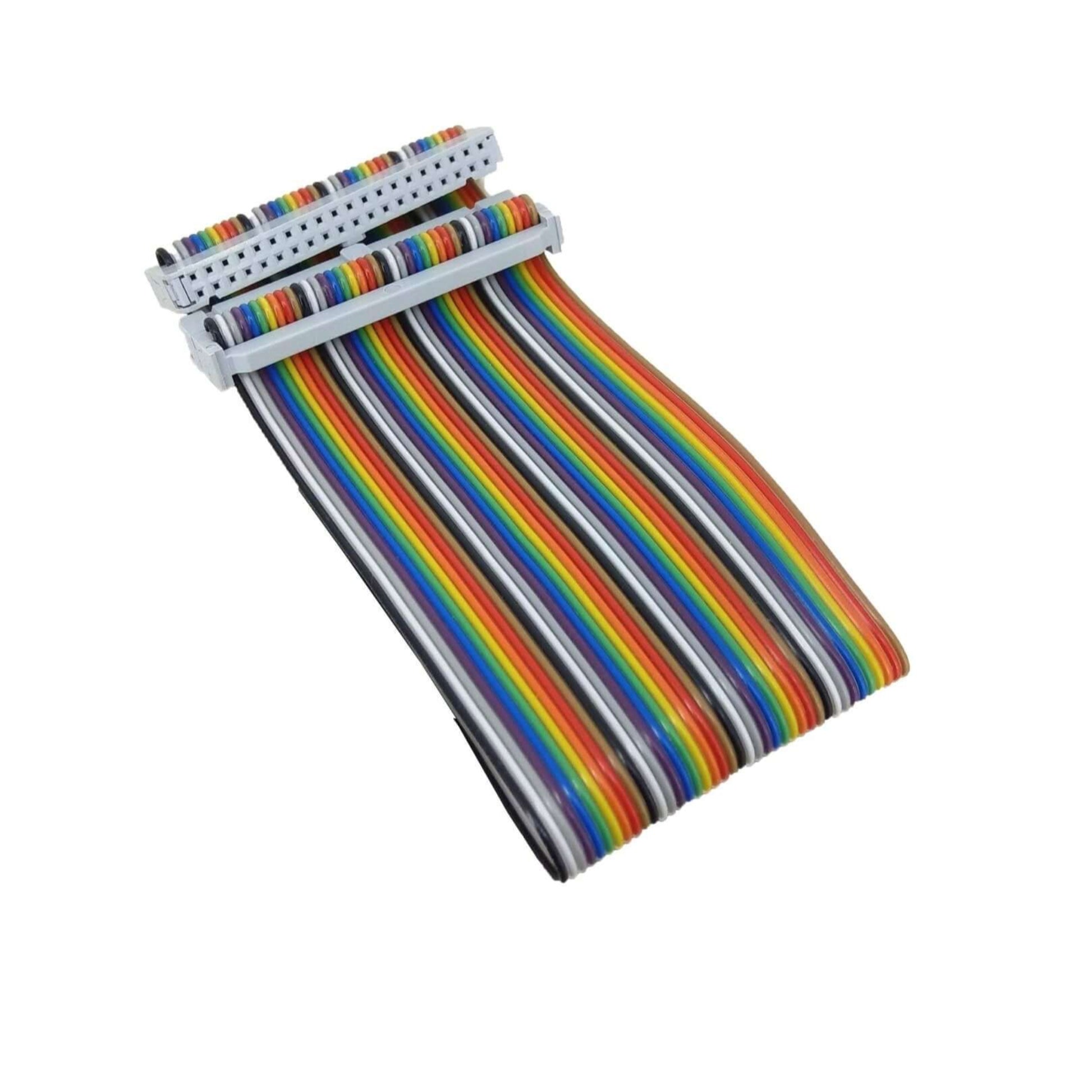 40-Pin GPIO rainbow ribbon cable for Raspberry Pi, perfect for seamless connectivity and prototyping.