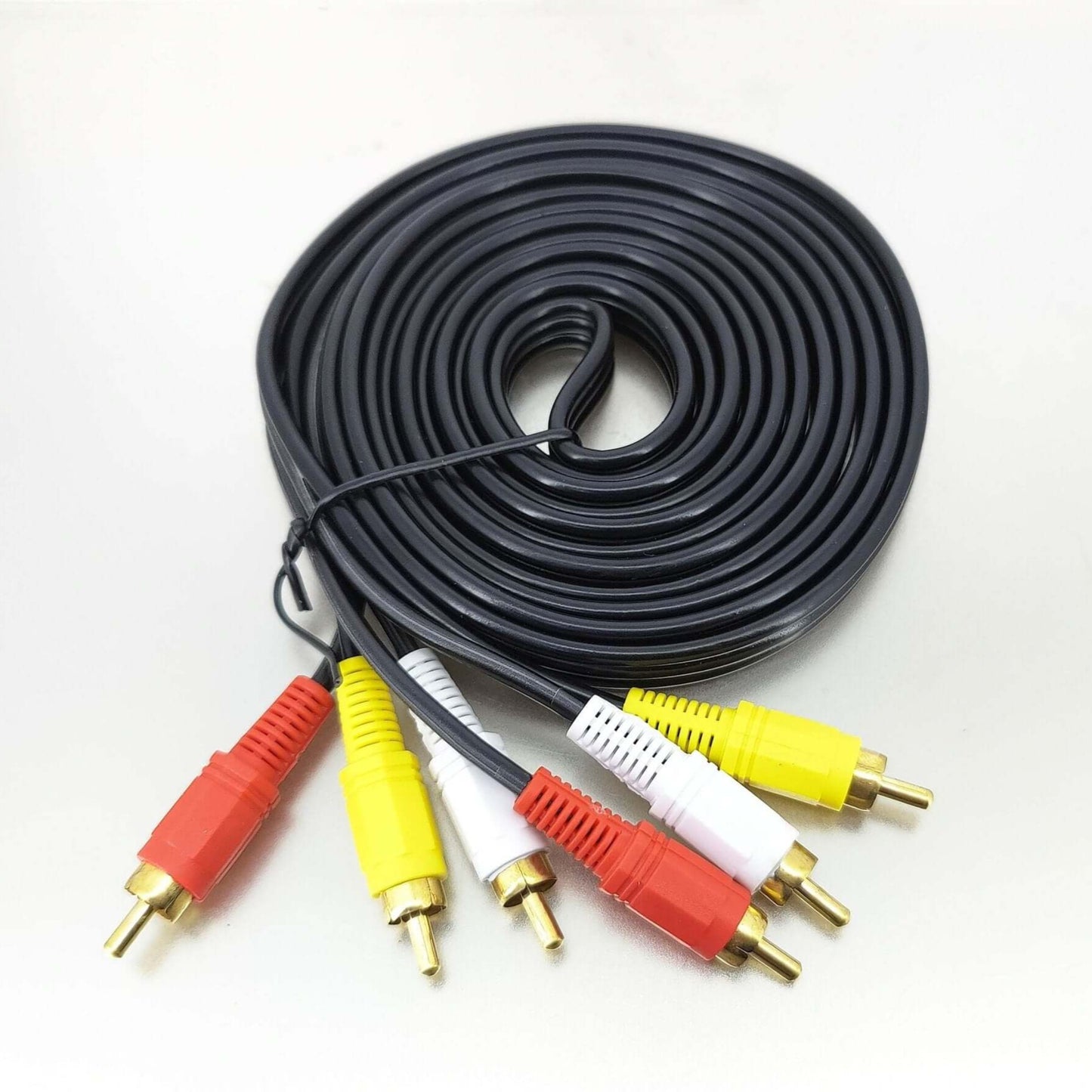 RCA AV Cable featuring 3RCA male connectors in red, white, and yellow for audio and video connections.