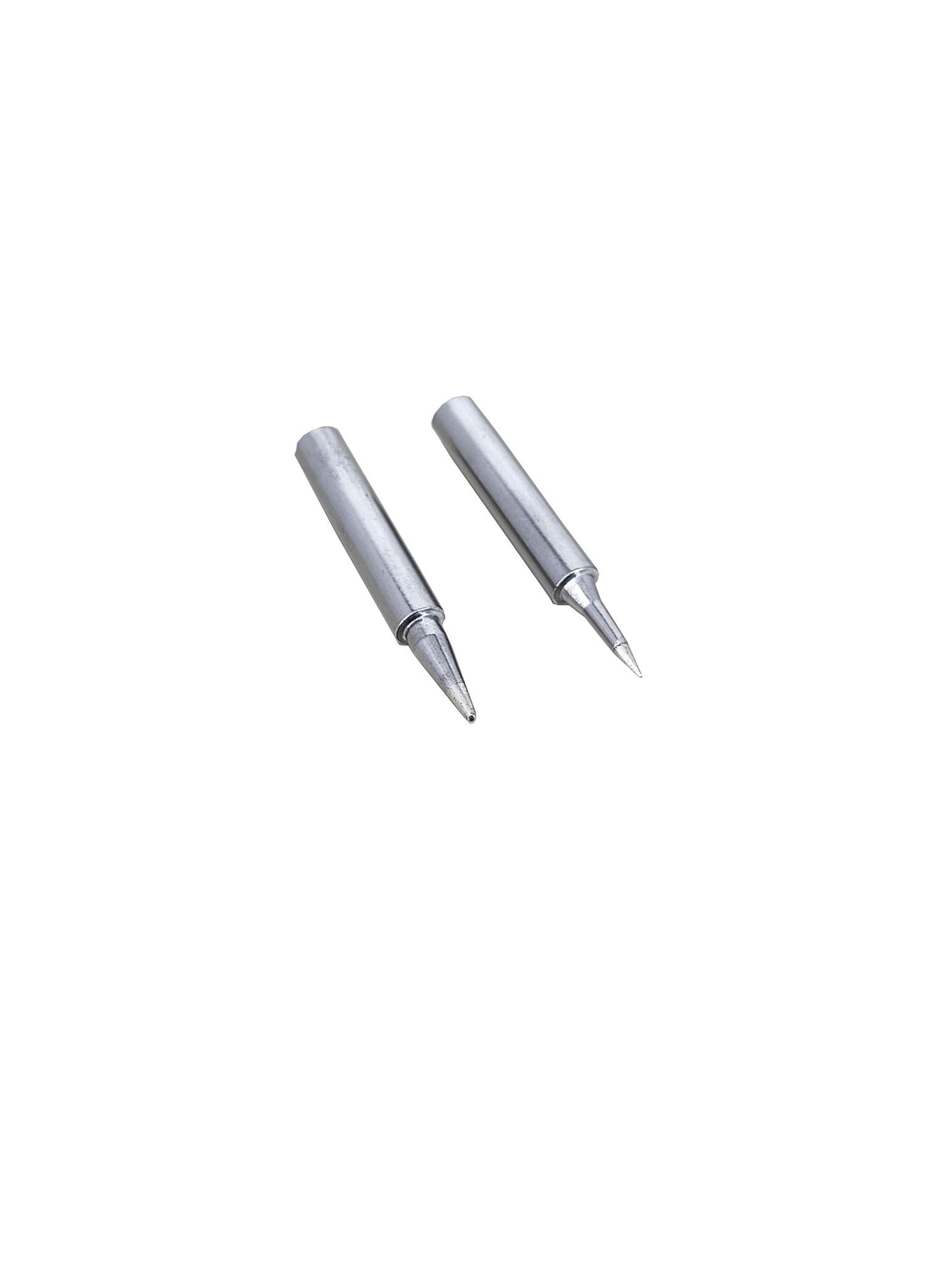 Two soldering iron tips designed for 907 soldering iron, lead-free, 60w, with 5.8mm inner diameter and lengths of 53-56mm.