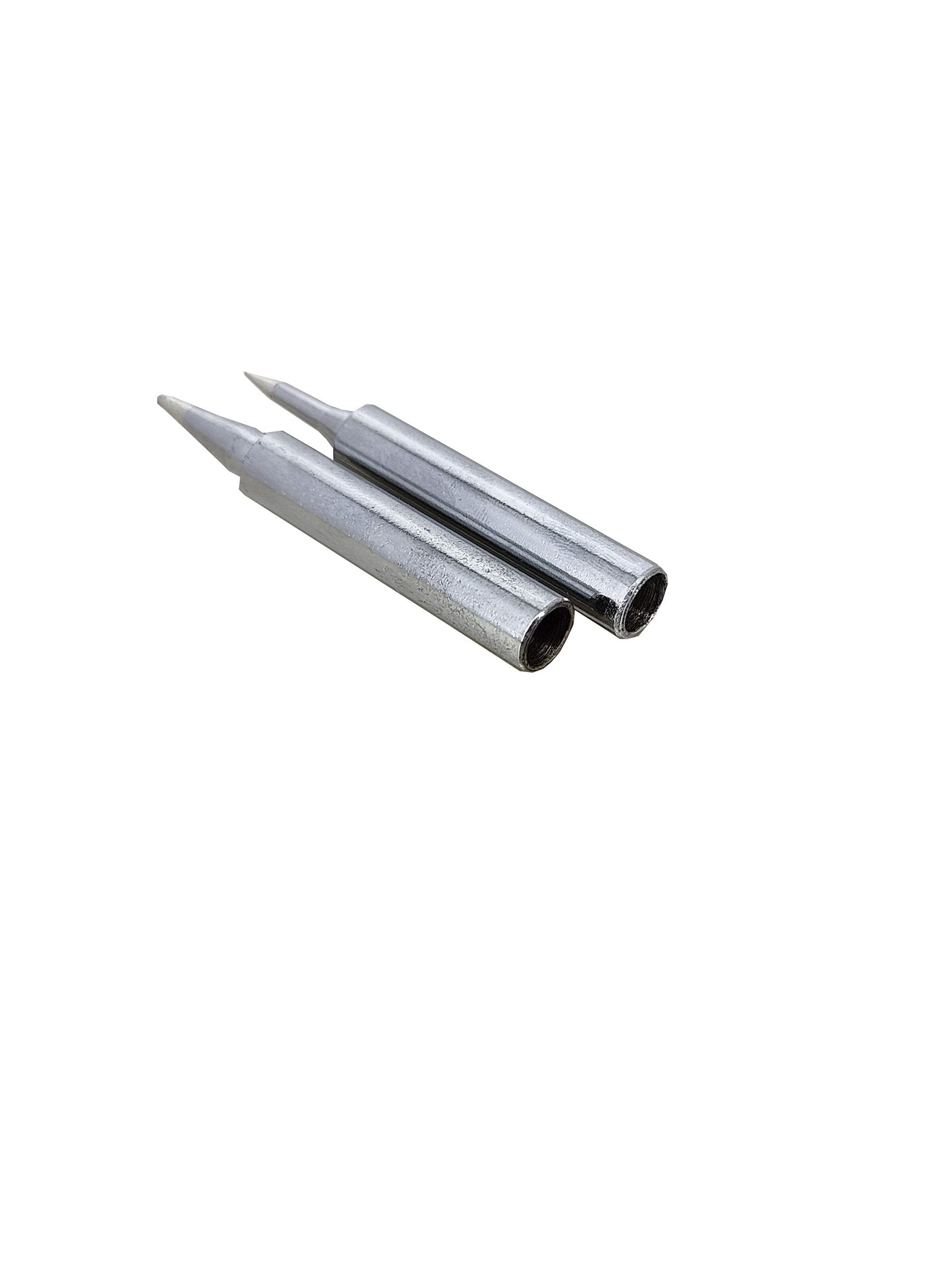 Two lead-free soldering iron tips for 907 model, 5.8mm inner diameter, 53-56mm length, perfect for precise welding.