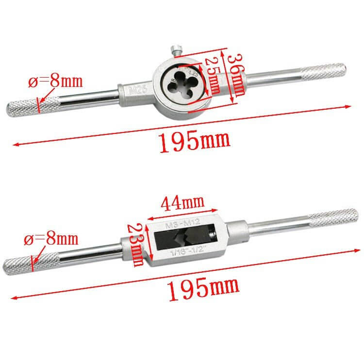 12 - Pc High Carbon Steel Tap and Die Set - Metric Thread Repair Tools - Sun Cheong Computer Company Limited