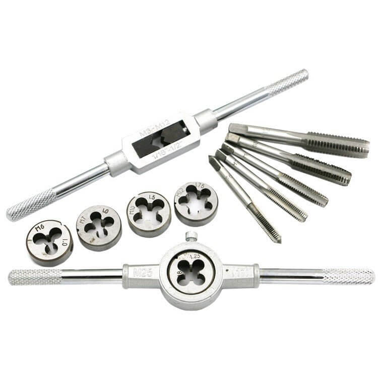 12 - Pc High Carbon Steel Tap and Die Set - Metric Thread Repair Tools - Sun Cheong Computer Company Limited