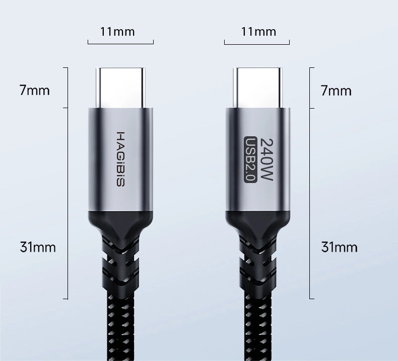 HAGIBIS Type-c to Type-c Cable 240w