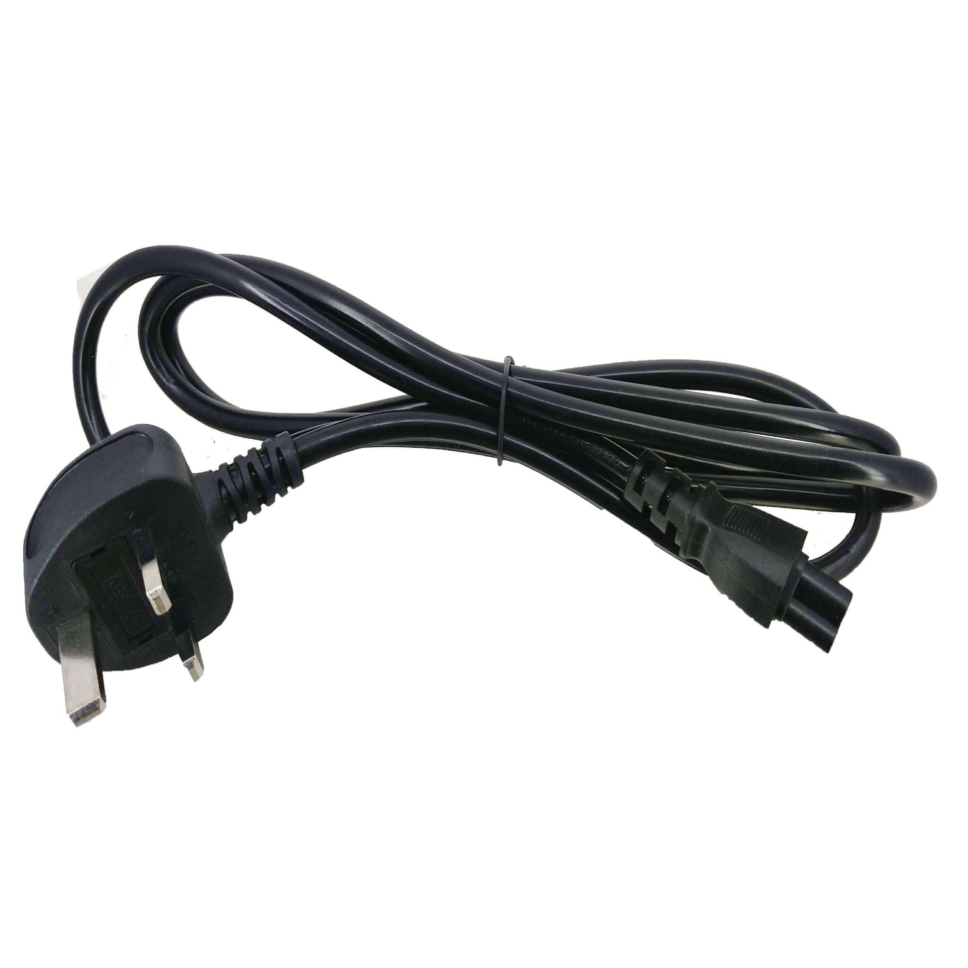 UK 3-Pin to C5 'Mickey Mouse' power cable, 1.8M laptop cord, reliable AC power supply for electronics.