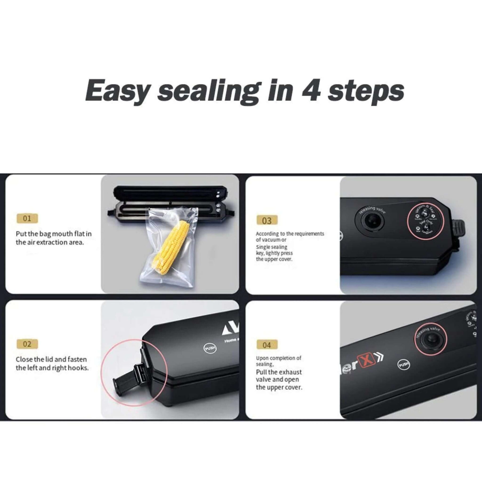 Step-by-step guide to using a vacuum sealer machine for easy food sealing.