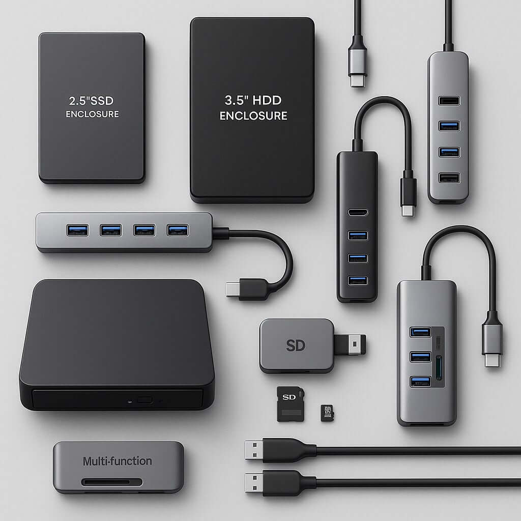 電腦周邊配件 | Type-C Docking、讀卡器及 USB WiFi | 新昌電腦