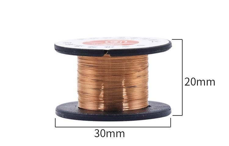 0.1mm copper soldering wire spool, 18 meters, used for mobile phone and motherboard repairs, heat-resistant and easy to use.