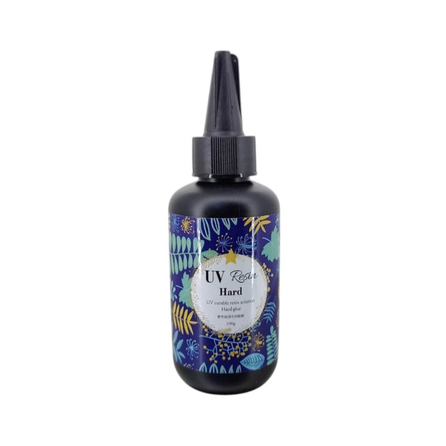 100G Hard UV Resin bottle for crafting, featuring instant curing, durability, and crystal clear finish.