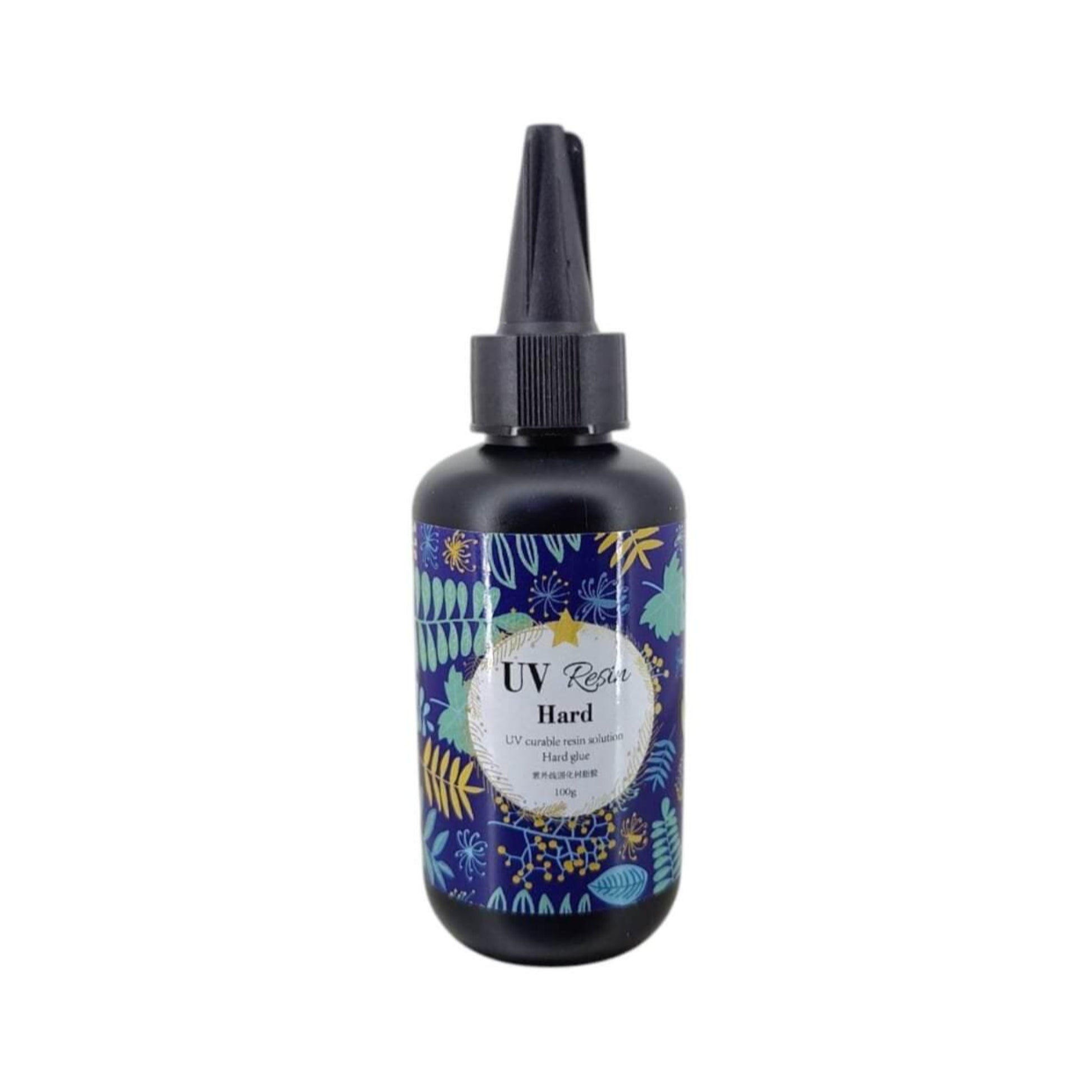 100G Hard UV Resin bottle for crafting, featuring instant curing, durability, and crystal clear finish.