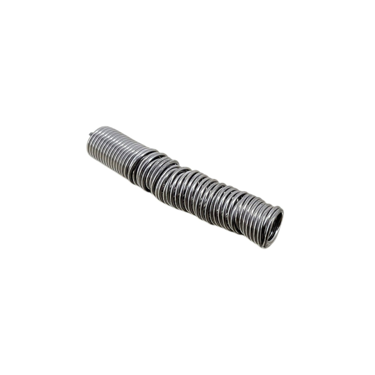 從膠管中取出的 0.8mm 錫線，展示其整齊捲曲的狀態，隨時準備進行電子維修。