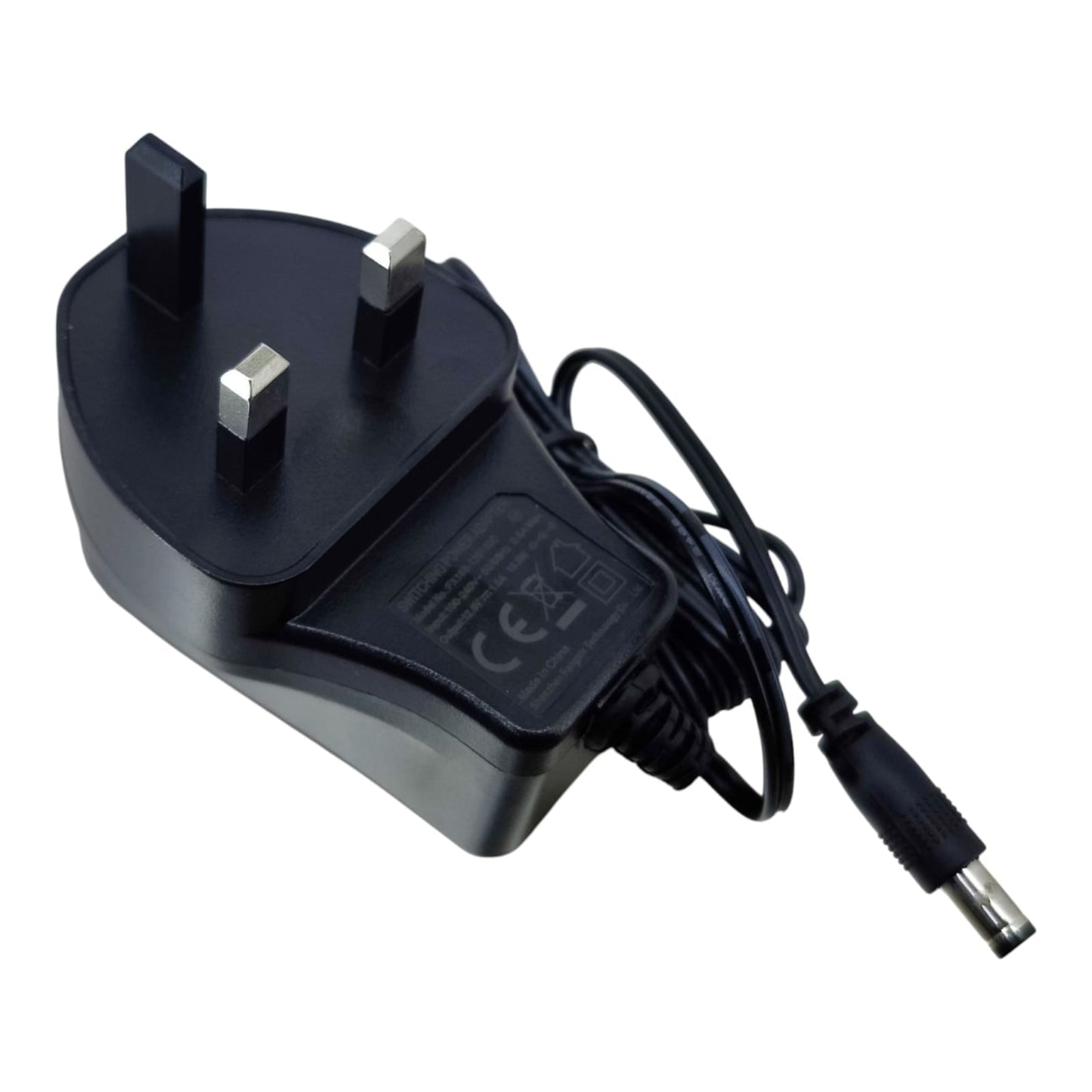 12.6V 1.5A lithium battery charger with UK plug side view