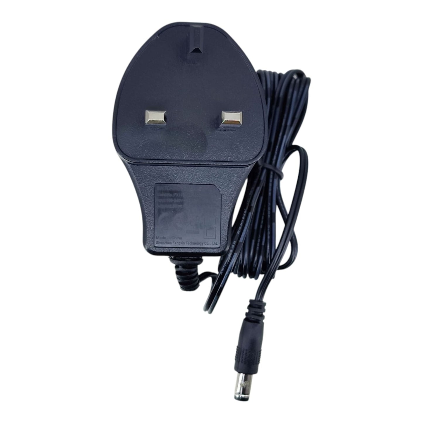 Specification label on 12.6V lithium charger back panel