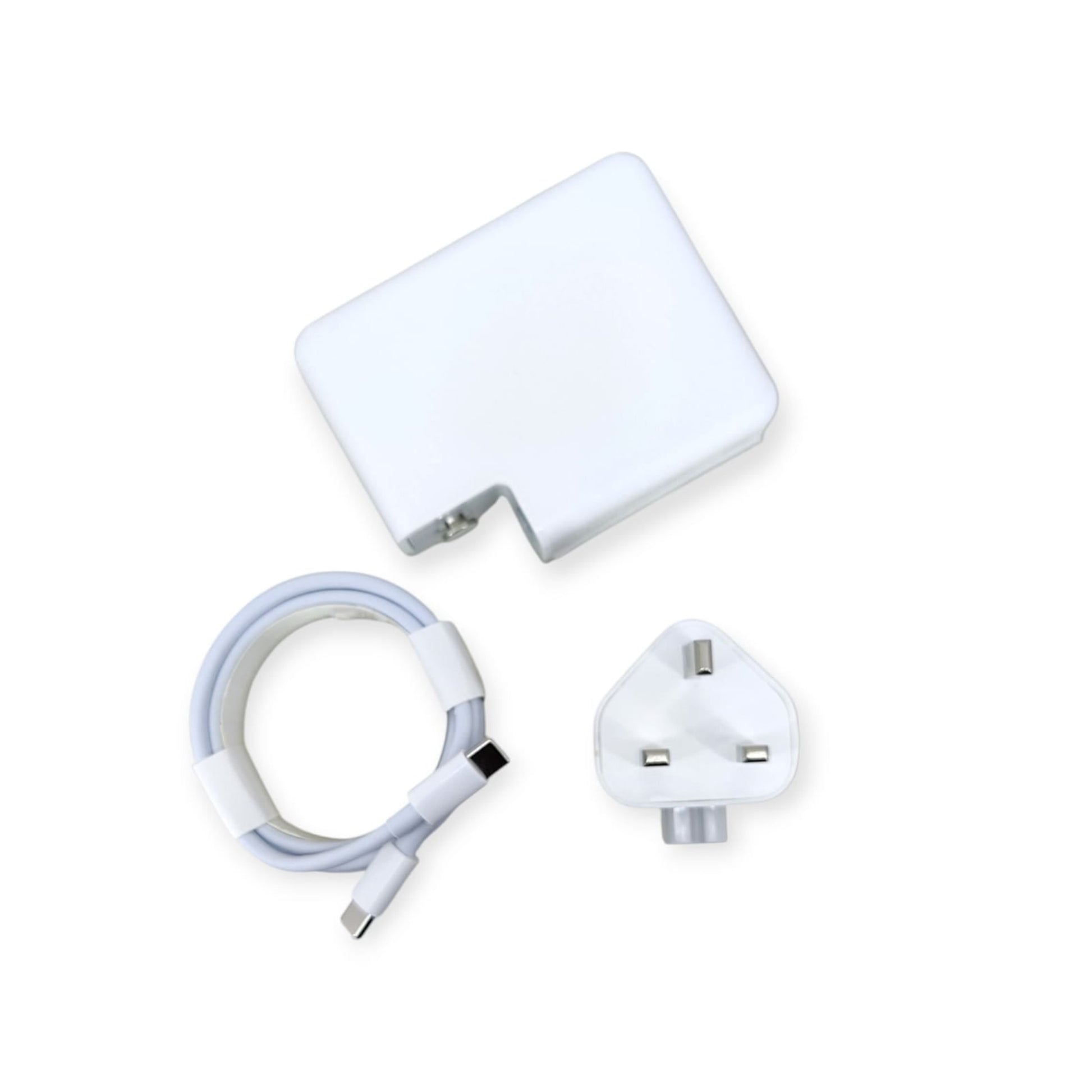 Full set of 140W USB-C power adapter with UK plug and USB-C cable.