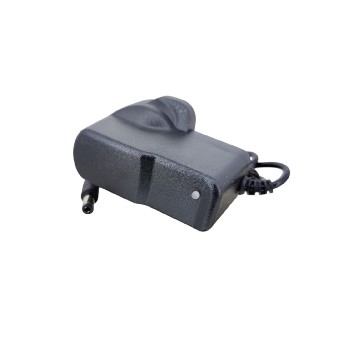 16.8V 1A Li-ion battery charger with 5.5x2.1mm DC plug and UK plug design for safe charging.