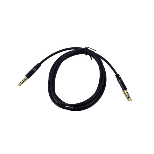 1M 3.5mm 4-pole male to male stereo audio cable for headphones and phone