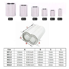 將圖片載入圖庫檢視器 8字形鋼絲繩夾頭M1.2-M4組合210PCS
