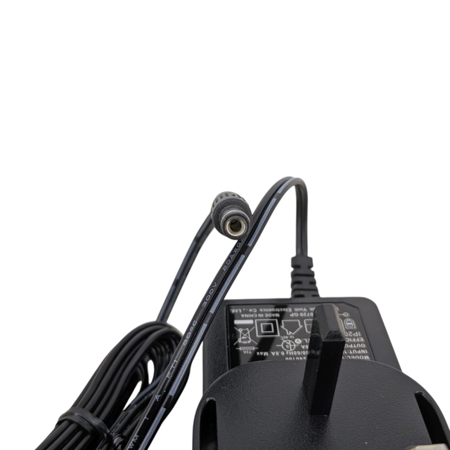 24V 24W 火牛配備 5.5x2.1mm DC 接頭特寫。網店下單可選深水埗門市自取，方便快捷。