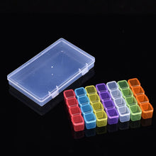 Load image into Gallery viewer, 28 Grid Transparent Pill Plastic Box
