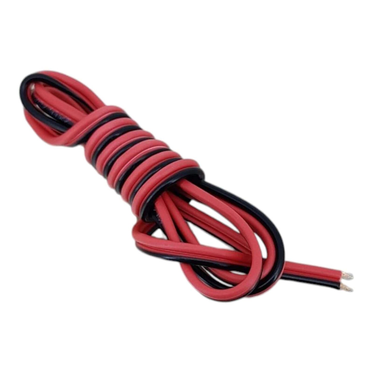 紅黑 2x0.5mm² 電線 - 99.99% OFC 無氧銅 (1米/5米)