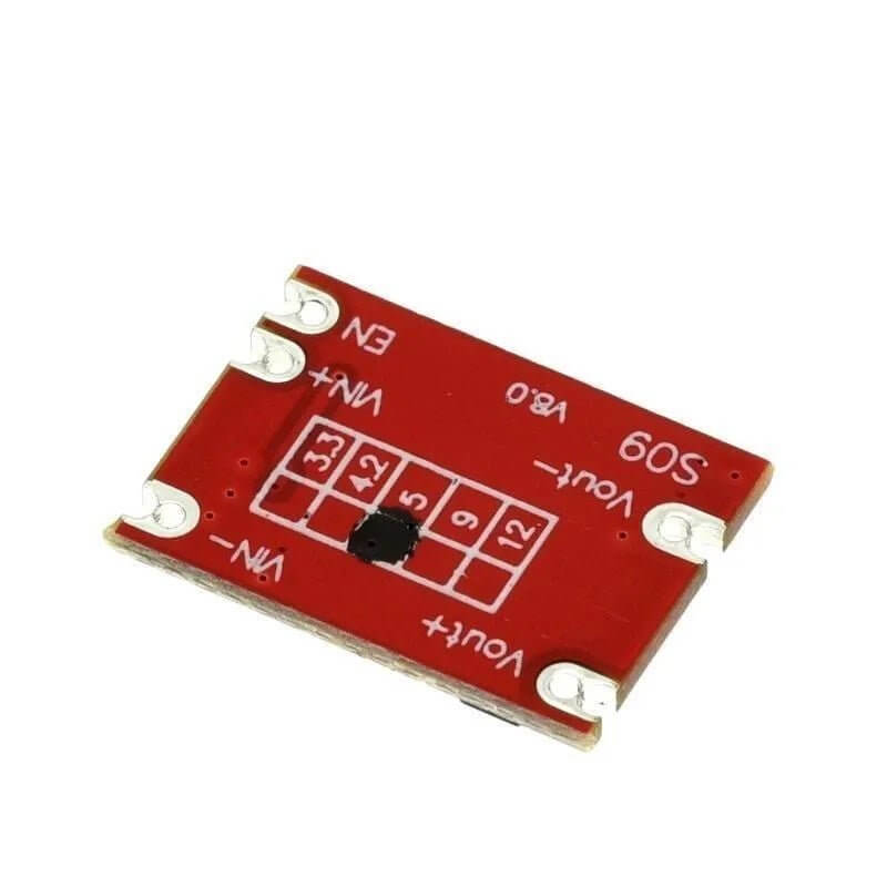 S09 DC-DC Step Up Down Module PCB for electronic DIY projects, input 3-15V, output 3.3V/5V.