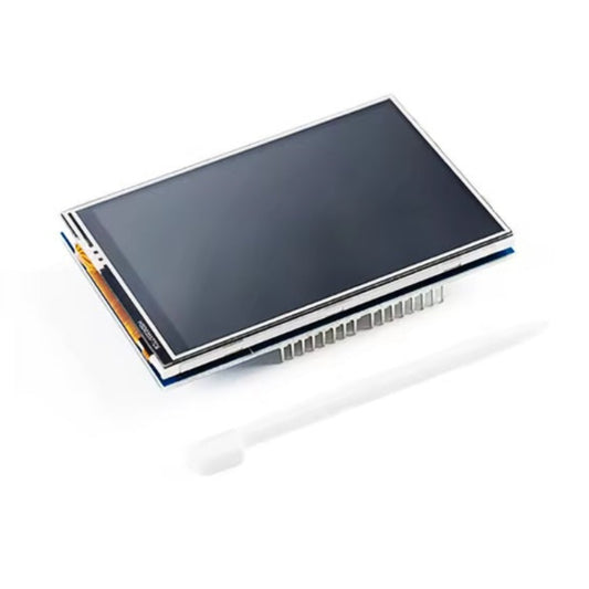 3.5 inch TFT 480x320 touch screen module with stylus for Arduino and microcontroller projects.