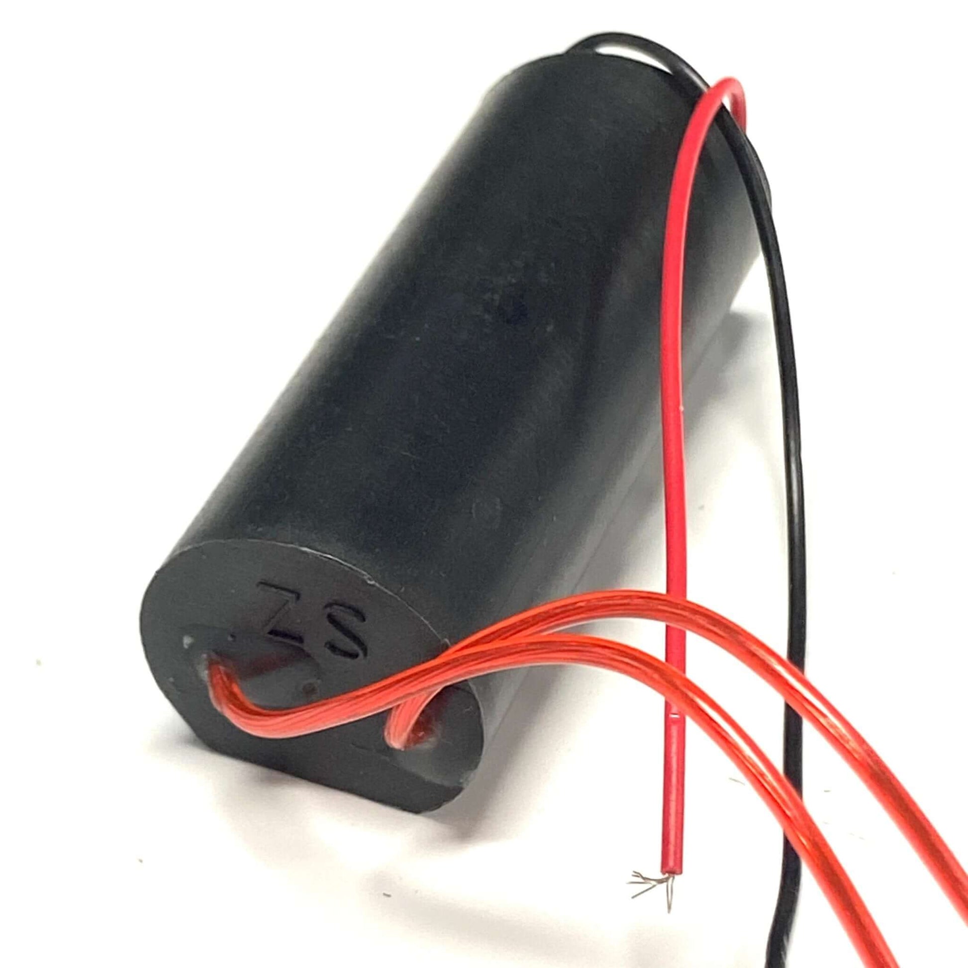 3-6V to 400kV high voltage generator module with red and black wires for power connection.