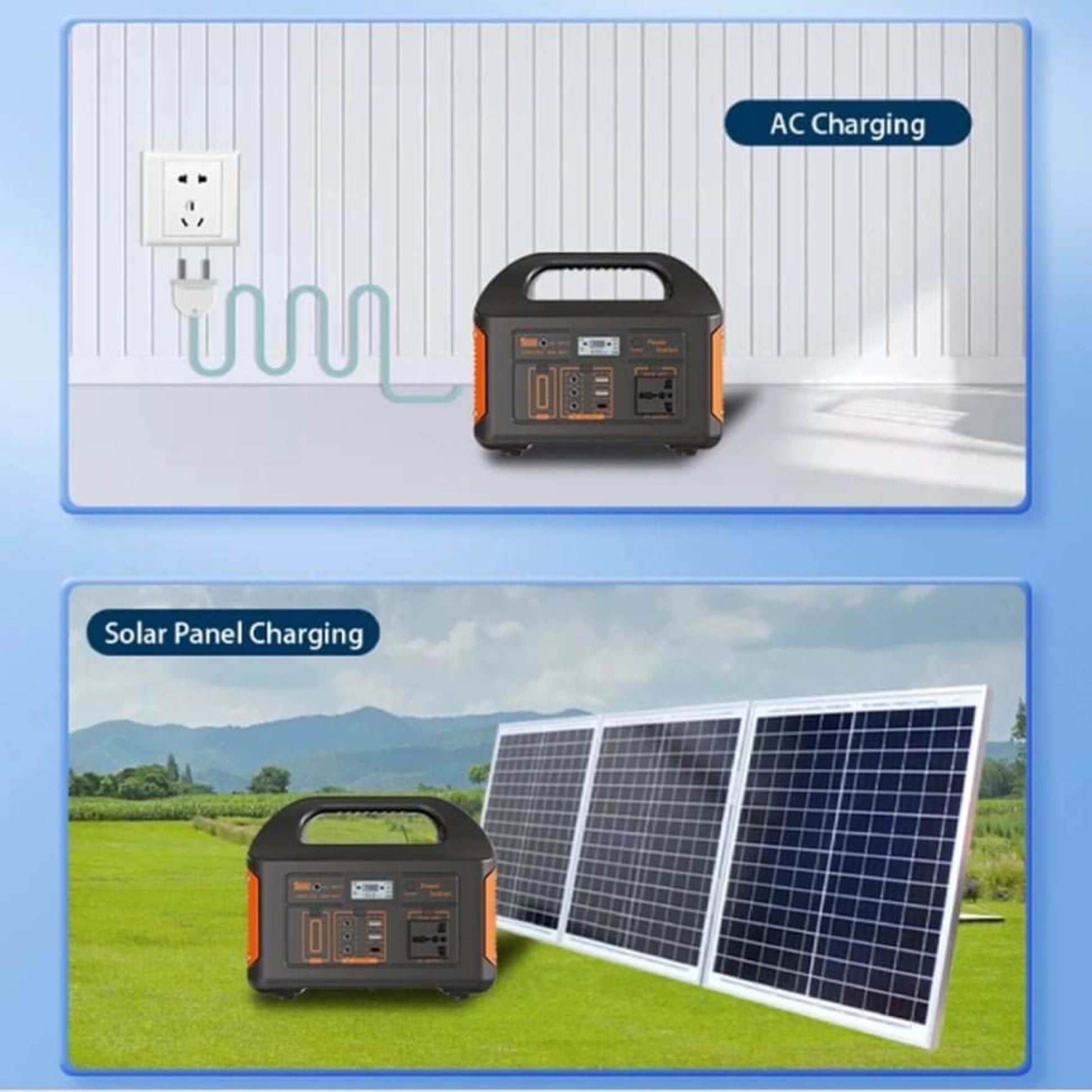 300W Portable Power Station - LiFePO4 Battery | Solar Ready with AC and solar panel charging features
