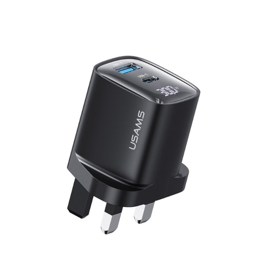 PD 30W數顯充電器 數顯USB火牛 – 黑色