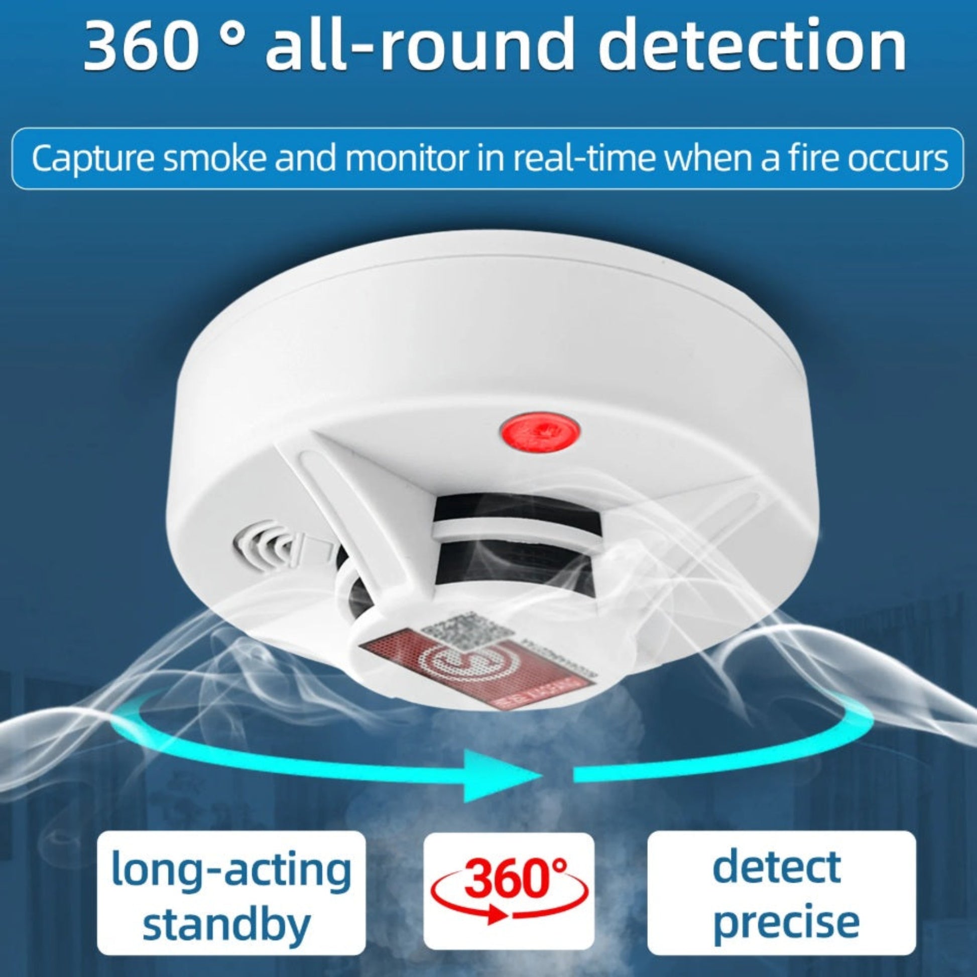Smoke detector with 360-degree air inlet for fast fire detection