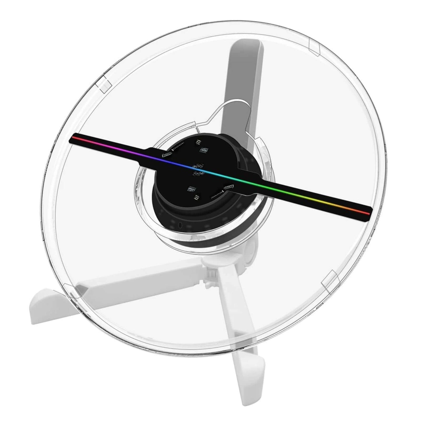 25CM 3D Holographic Fan Screen Rotating Display for Advertising close-up view showcasing design and features.