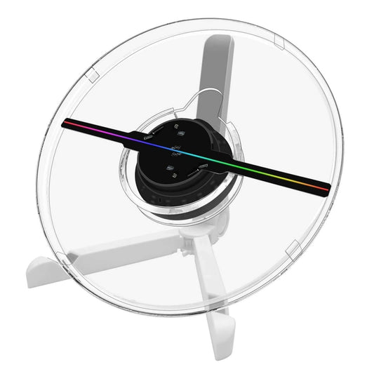 25CM 3D Holographic Fan Screen Rotating Display for Advertising close-up view showcasing design and features.