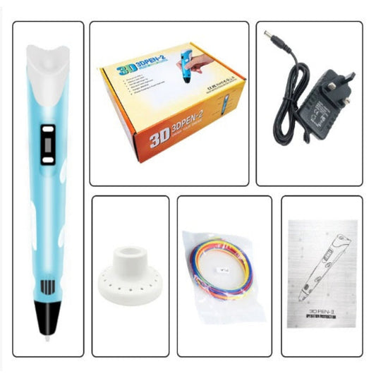 Complete 3D printing pen kit with accessories, perfect for creative drawing and DIY projects.