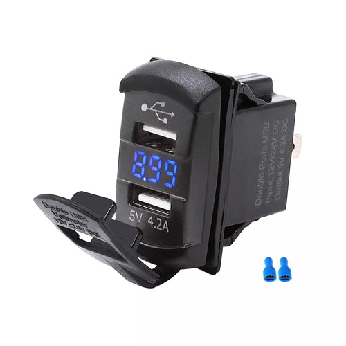 car charger with voltmeter hk