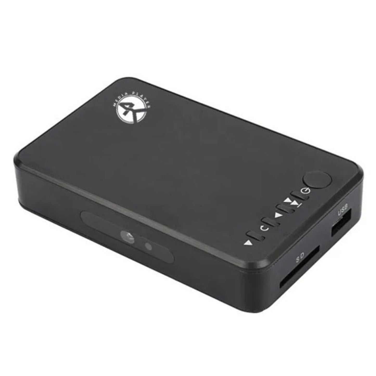 4K Digital Media Player Box with SD Card Slot and Control Buttons