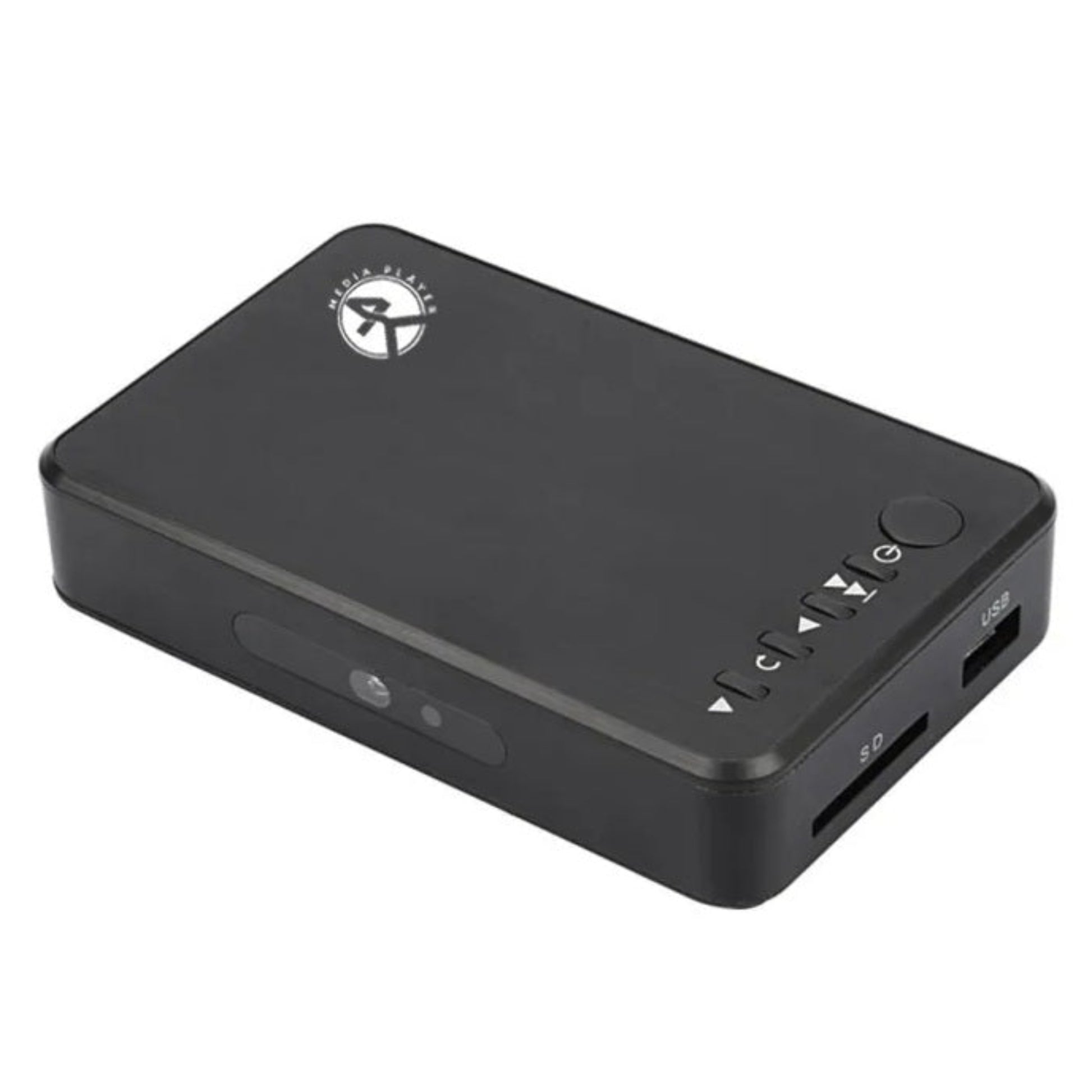 4K Digital Media Player Box with SD Card Slot and Control Buttons