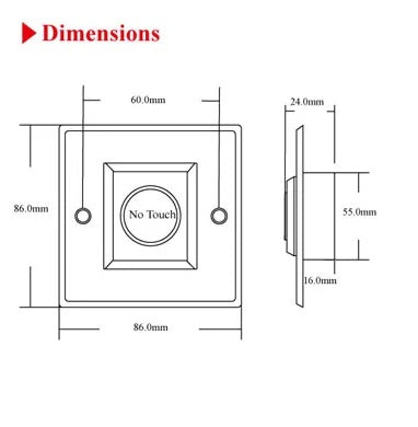 No-Touch Infrared Exit Button for Access Control Systems
