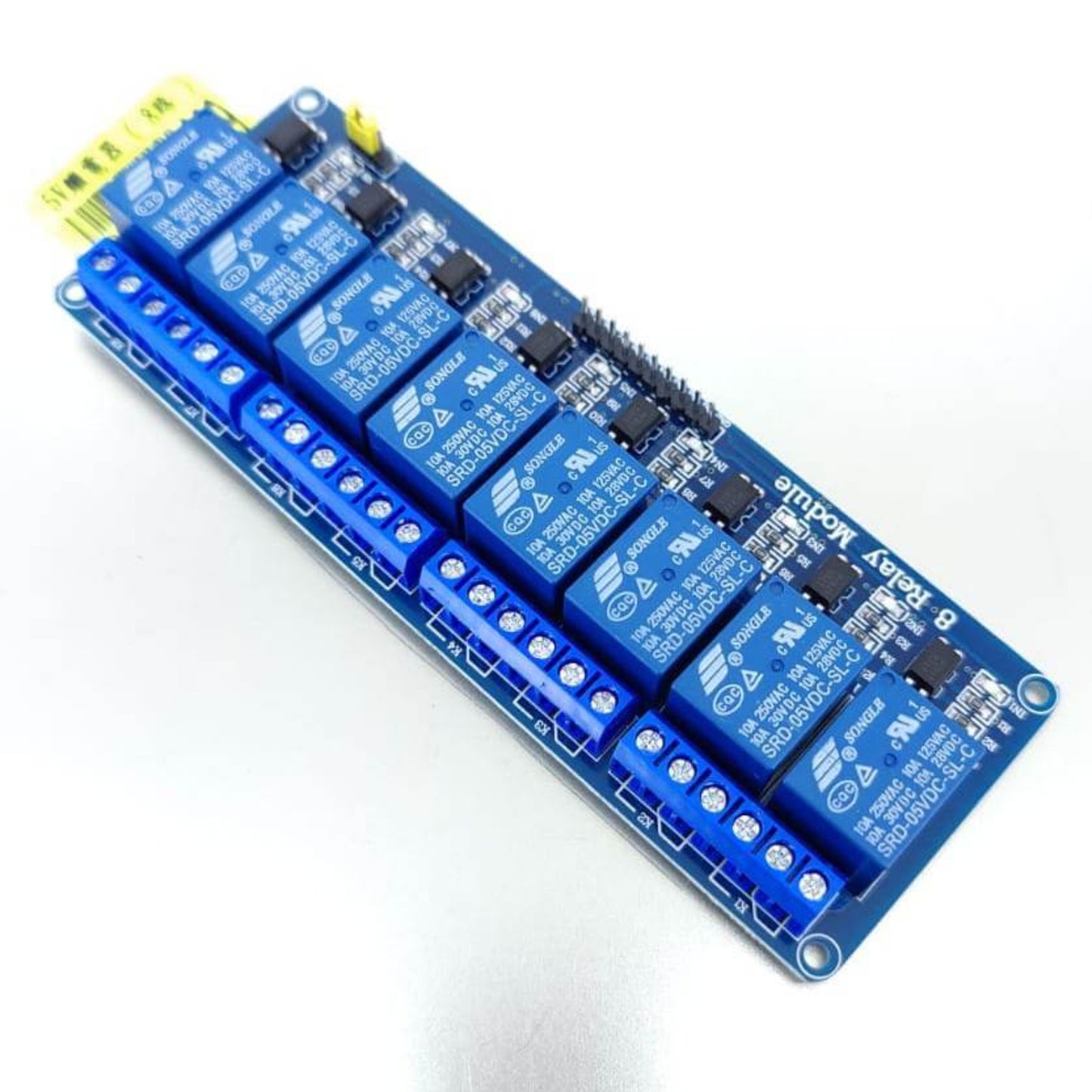5V 16-Channel Relay Module featuring 10A capability for Arduino and high-current control applications.